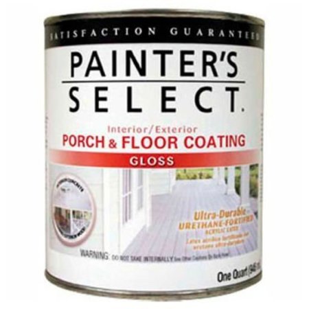 GENERAL PAINT Painter's Select Urethane Fortified Gloss Porch & Floor Coating, Light Gray, Quart - 112186